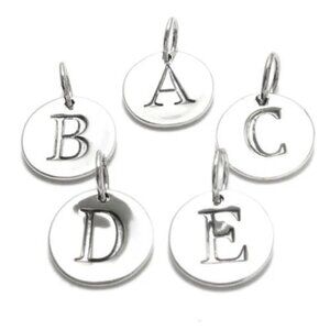 CLASSIC STERLING SILVER INITIAL ON A DISK CHARM